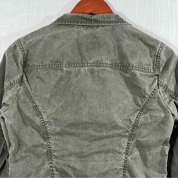 Gap Olive Green Cropped Utility Military Jacket Coat Blazer Size 8 - Picture 9 of 12